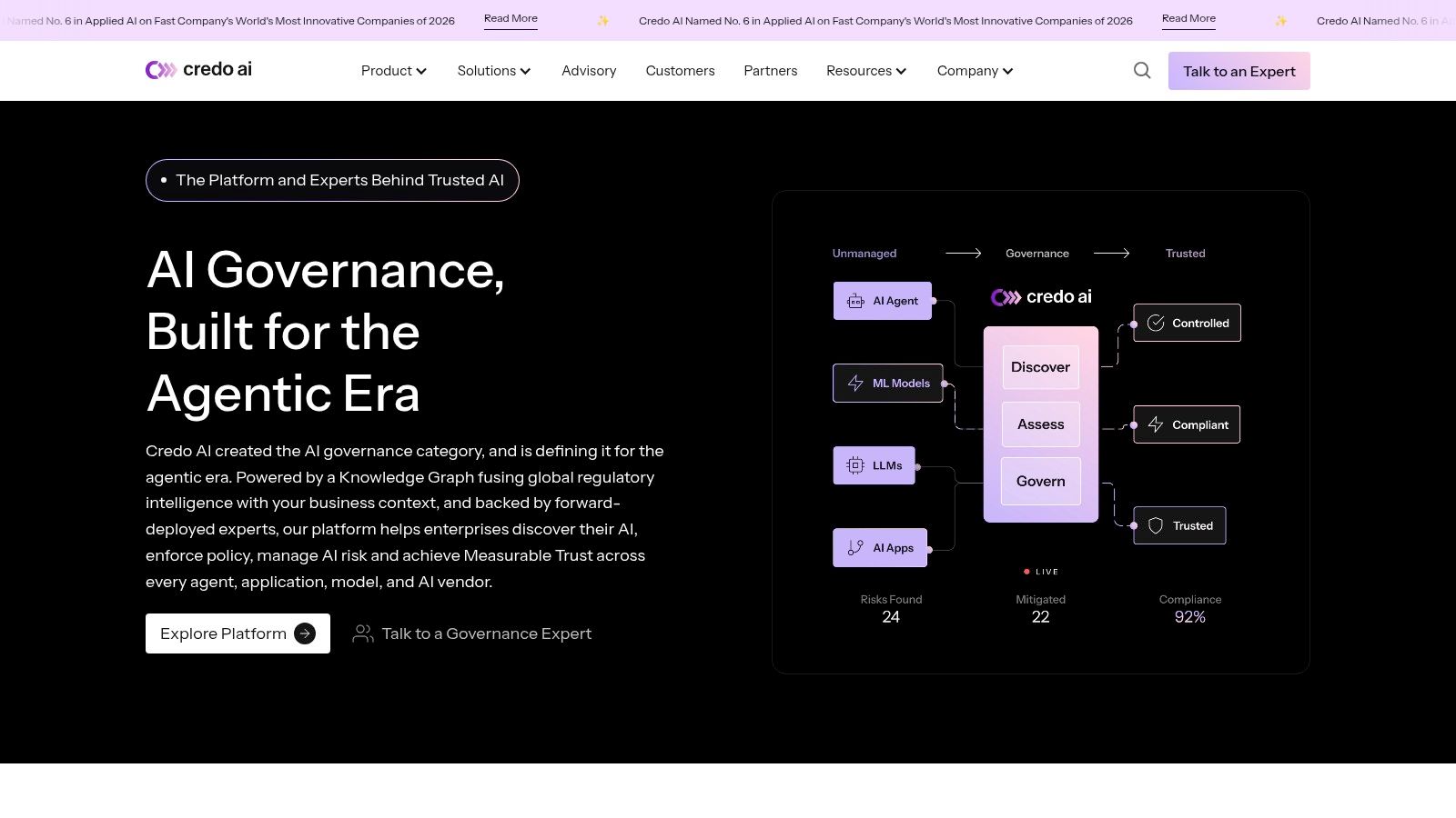 Credo AI, Unified AI Governance Platform