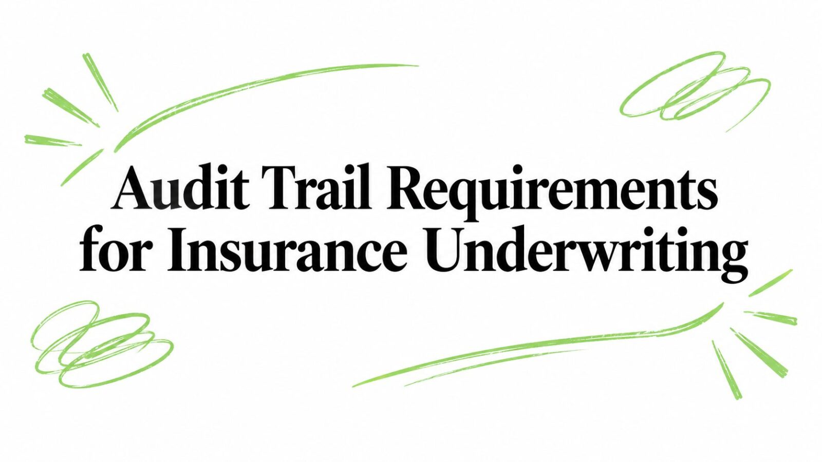Audit Trail Requirements for Insurance Underwriting