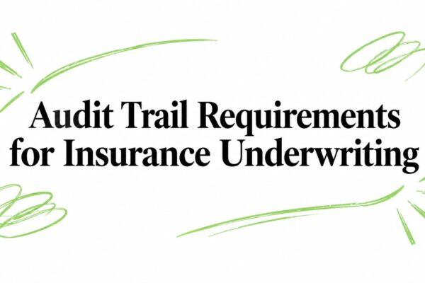 Audit Trail Requirements for Insurance Underwriting